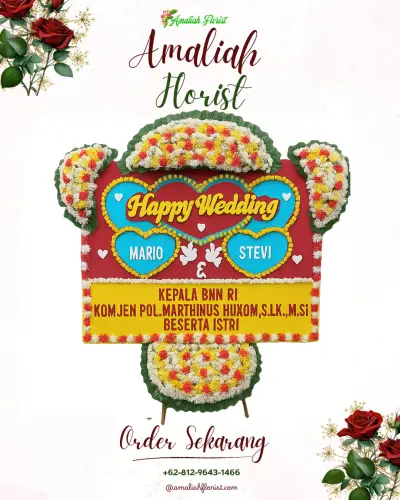 Karangan Papan Bunga Pernikahan di Kabandungan
